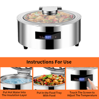 Chauffe-soupe pour restaurant Chauffe-plats électrique Chauffe-plats pour buffet Chauffe-plats rond pour buffet