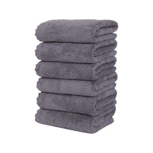 Toalla facial de microfibra Sakano [Juego de 10 piezas, gris carbón, 35x75 cm] Esponjosa, de alta absorción, tacto suave, secado rápido, duradera - Product Image 2