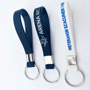 Personalised Silicone Wristband With Keyring Customised Silicone Keychain With Your Logo Or Text