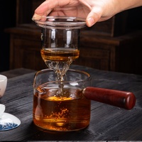 Service à thé en céramique avec motifs imprimés, tasses blanches, thé vert, théière en verre, tasse à thé pour le café et le thé