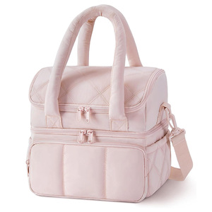 Bolsa Térmica para Almuerzo Moyu con Paquete de Hielo, Bolso de Mano de Doble Capa para Viajes, Bandolera, Beige, Negro, Rosa, Gris, Camel - Product Image 4