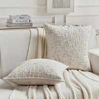 Housse de coussin décorative de style tissé à la main, en polyester