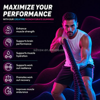 Complément Sportif Végétalien Sans Sucre à Base de Pectine pour la Croissance Musculaire Adulte – Bonbons Gommeux de Créatine Monohydrate 9000mg Marque Blanche
