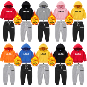 2023 ragazzini Winter Compound vili Plus Thick Custom Kids Warm Tops felpe con cappuccio coperta vestiti Solid Blank Toddler felpa - Product Image 2