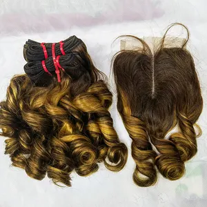 Extensão de cabelo natural trançado, 100% raw virgin remy cabelo humano trama 16 polegadas profunda onda cabelo