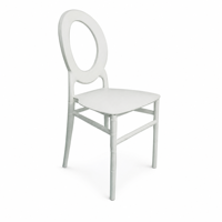 Chaise de mariage ovale en résine blanche moderne pour salle à manger, banquet, hôtel, événementiel – Vente en gros, directement de l'usine