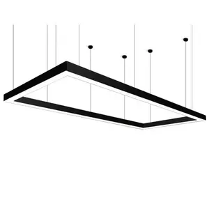 Lustre led linear de escritório, 30w 1200mm 4ft, lâmpada pendente, carcaça de luz led linear, suporte superfície