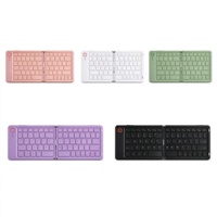 B023 Keyboard Mini Lipat Nirkabel dengan USB Type-C untuk Tablet Laptop Komputer-Desain Portabel untuk Perjalanan