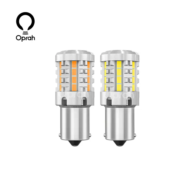 Oprah 3D Super Bright 24W 3000 Lumen 1156 Bulb Led Amber Cambus Error Free Cree 1156 Ba15s P21w Bombillas Smd Car Daytime Light