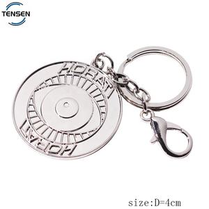 Etiquetas Decorativas de Aleación de <span class=keywords><strong>Zinc</strong></span> para Ropa, Fabricante de Etiquetas Redondas con Logotipo Plateado, Llaveros Metálicos con Gancho - Product Image 2