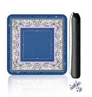 Tapis de Mahjong Américain Carré de 31,5 Pouces, Motif Floral Hortensia Moderne et Luxueux, Antidérapant avec Dos en Caoutchouc, Pliable – Offre Spéciale