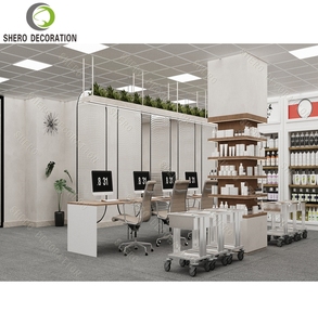 Cosmetics Shop Fitting Display <b>Cabinet</b> Custom Beauty Store Fixture Makeup Showcase Shelves with LED Lighting Design - Product Image 3