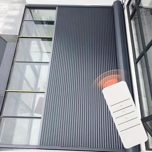Volet roulant en alliage d'aluminium résistant au vent, auvent isolant thermiquement et protecteur contre le soleil, <span class=keywords><strong>rideau</strong></span> d'ombrage automatique extérieur - Product Image 1