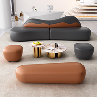 Canapé de conférence incurvé multifonctionnel, sièges ergonomiques pour entreprises avec design modulaire pour bureaux, hôtels et espaces extérieurs