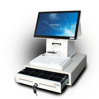 Sistema POS de Doble Pantalla Táctil Pequeño de Alta Calidad, Modelo ABS6000, Windows 10, NFC, Bluetooth, Quad-core, Wi-Fi 6, Caja Registradora