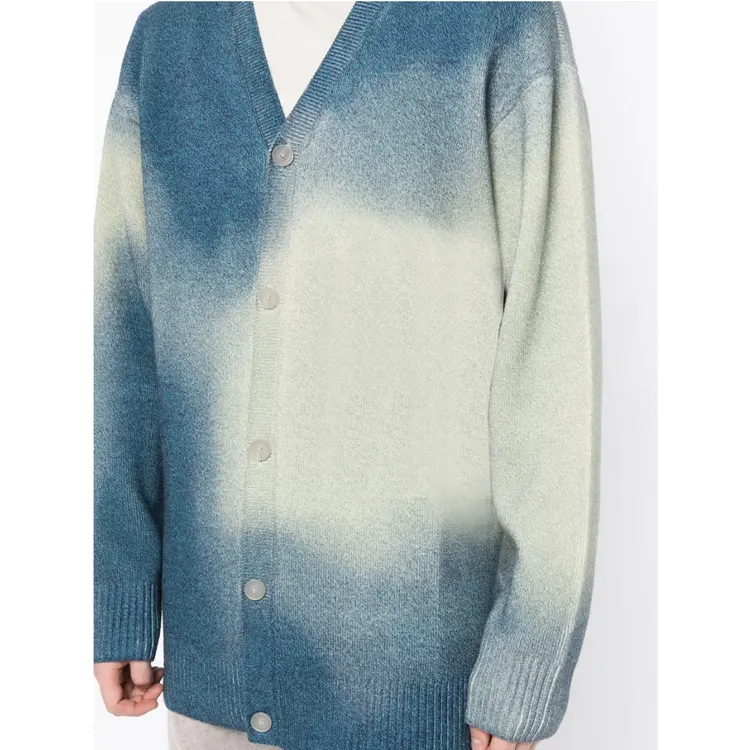 2023 Custom Logo Oem   Odm Wholesale Mens Cardigan Wool Casual Sweater