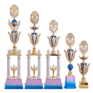 Nhà máy tùy chỉnh vàng hồng Nhảy Nhựa trophies 4 bài cúp giải thưởng cho cuộc thi sắc đẹp sự kiện cạnh tranh - Product Image 1