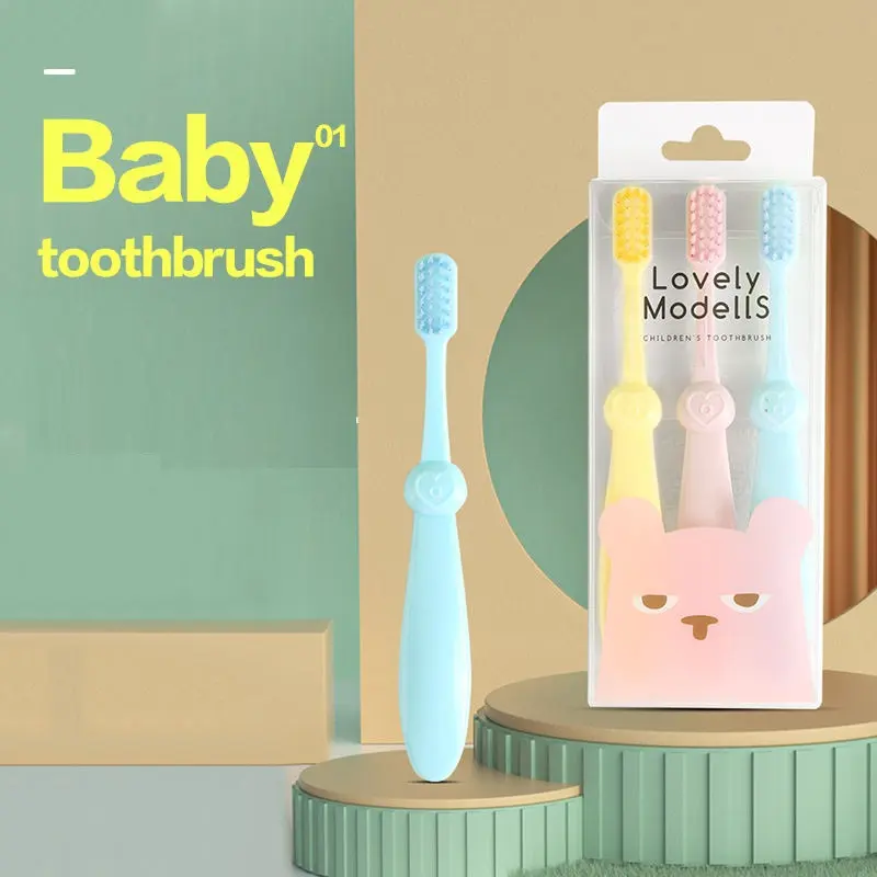 プライベートラベルカスタマイズロゴ子供用手動歯ブラシ柔らかい毛歯ブラシ