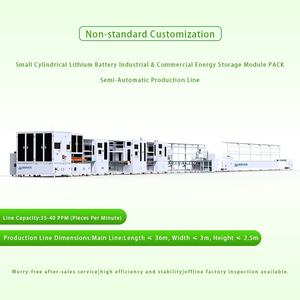 Línea de Ensamblaje de Módulos de Baterías de Iones de Litio Cilíndricas Grandes, Semiautomática, de Alta Eficiencia para Energía Industrial y Comercial - Product Image 3