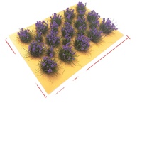 Matériel de décoration DIY pour diorama de table de sable ferroviaire, échelle HO N, 10 mm, 15 pièces + 8 pièces de bonus, grappes de fleurs rondes