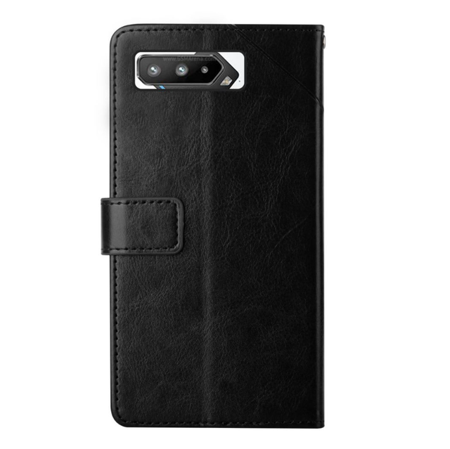 Kick Stand PU Leather Wallet Case Protective Cell Phone Case With Strap for Asus Rog Phone 6 Pro 5 ZS673KS 3 ZS661KS Case Cover