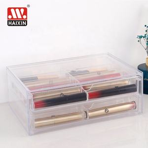Organizador de Maquillaje y Joyería Haixin, Transparente, de Plástico PS, con 2 Niveles y Cajones, Divisor <span class=keywords><strong>para</strong></span> Lápices Labiales y Cosméticos - Product Image 2