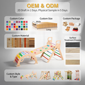 Struttura da Arrampicata Montessori per Bambini con Parete di Arrampicata da Interno Set da Gioco Ginnico Barre Orizzontali e Spalliera Svedese - Product Image 3