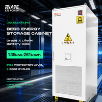 Système de stockage d'énergie à batterie lithium MATE 135 kW 261 kWh certifié pour les projets de stockage d'énergie solaire pour centres de données IA