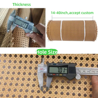 Rouleau de cannage en rotin PE à prix de gros, rotin à trous circulaires pour projets de canage, artisanat DIY, meubles et chaises