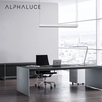 Alphalighting Panneau Suspendu Moderne Systèmes Linéaires Plafonnier Led Plafonnier Plafond Bureau Suspension Linéaire
