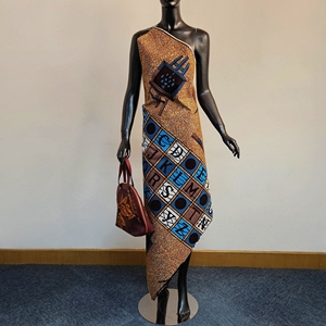 Tissu Africain Wax Hollandais 100% Coton <span class=keywords><strong>Pagne</strong></span> Motifs Créatifs pour Chemises, Habillement, Design d'Intérieur, Exportation, Fusible, Garçons - Product Image 2