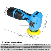 Machine à polir multifonctionnelle sans fil pour le travail du bois, mini-polisseuse portative à batterie lithium pour voiture, élimination de la rouille et lustrage