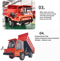 Camion benne électrique/diesel 4x4 compact pour le transport de minerai en tunnel minier