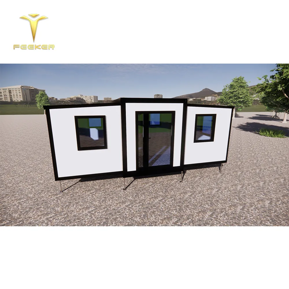 Quick Build Prefab untuk dijual-Panel Sandwich 40 kaki kualitas tinggi rumah kontainer paket datar