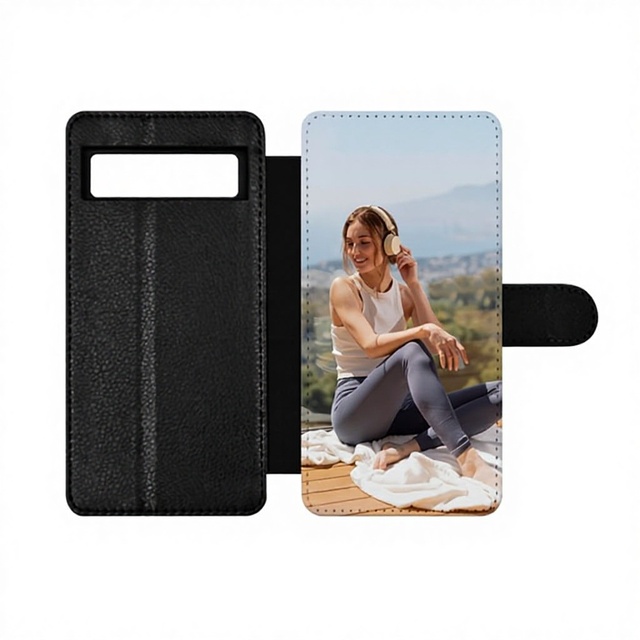 Custom Luxury Blank PU Canvas Leather Flip Sublimation Dirt-resistant Shockproof Phone Wallet Stand Holder TPU Protector Plain