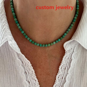 Turquoise Jewelry Fashion Statement <strong>Necklace</strong> Natural Stone Jewelry Trendy Design Wholesale Elegant Design for Party Wedding - Product Image 5