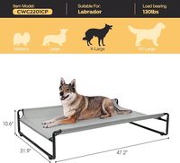 Lit pour chien moderne, écologique, imperméable, durable, rafraîchissant, rectangulaire, solide, amovible, lavable, respirant pour le camping en plein air