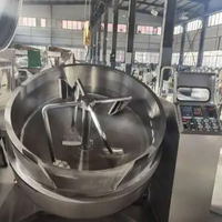 Cuisinière électrique commerciale entièrement automatique avec mélangeur (chaudron à enveloppe industrielle)