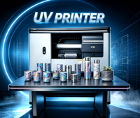 Impresora UV Cilíndrica de Alta Velocidad y Gran Altura de Impresión (22mm), con Chorro de Tinta Potente para Vasos, Jarrones, Frascos y Piezas Curvas Irregulares