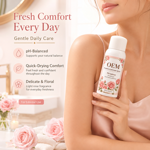 Spray désodorisant intime OEM à la rose naturelle, soin hydratant doux, pH équilibré, contrôle des odeurs, brume fraîche, spray Yoni - Product Image 1