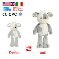 Jouet dragon en peluche personnalisé du fabricant, jouet réaliste en peluche avec ailes, cornes et détails brodés