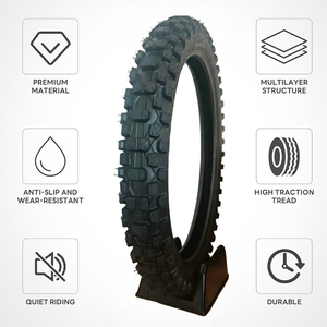 Pneu de moto sur mesure 80/100-19 C343 haute ténacité, résistant aux chocs, pour expéditions en zone aride, safari et raid - Product Image 2