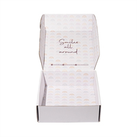 Boîtes d'expédition en carton ondulé avec logo personnalisé imprimé, boîtes en papier blanches pour la vente au détail haut de gamme, vêtements pour bébés et nourrissons