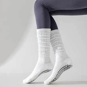 Liền mạch biểu tượng tùy chỉnh Grip barre Trampoline vớ mắt cá chân Pilates không trượt vớ yoga nén ống Ống Slouch vớ Phi Hành Đoàn - Product Image 5