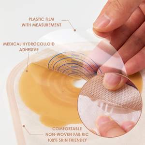 <span class=keywords><strong>Bolsa</strong></span> de Colostomía Barata al Por Mayor de Una Pieza Desechable y Reutilizable Adhesiva para Bebés y Adultos - Product Image 2