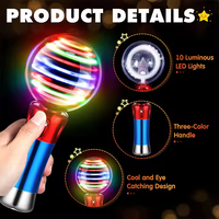 Anpassbarer LED-Kreiselstab mit Magischer Kugel für Kinder - Ideal für Nationalfeiertage, Geburtstage, Hochzeiten, Weihnachtsdekoration und Geschenke