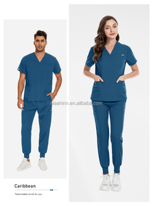 Touchhealthy Women's Stretch Nursing Scrubs Set - Comfort Breathable V-Neck Top & Slim Fit Jogger <b>Pants</b> for Healthcare Workers - Product Image 4