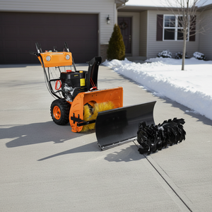 آلة إزالة الثلوج الجديدة من JJZG بمحرك بنزين صغير يدفع باليد مع مجرفة ثلج أوتوماتيكية من لونسين - Product Image 1