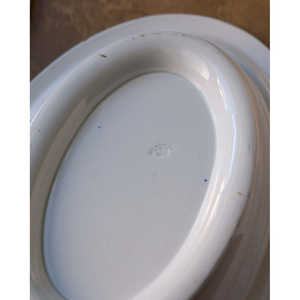 Gabriella P. Blue Flower Embossed <b>Vegetables</b> <b>Dish</b> Set with 2 Stackable <b>Serving</b> Trays - Product Image 1