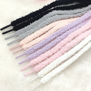 Wegoodzf Tùy Chỉnh Bền Đàn Hồi Phẳng Mềm Fluffy Polyester Dây Giày Cặp Cho Thể Thao Phong Cách Giản Dị Giày Giày Bông Vải - Product Image 1